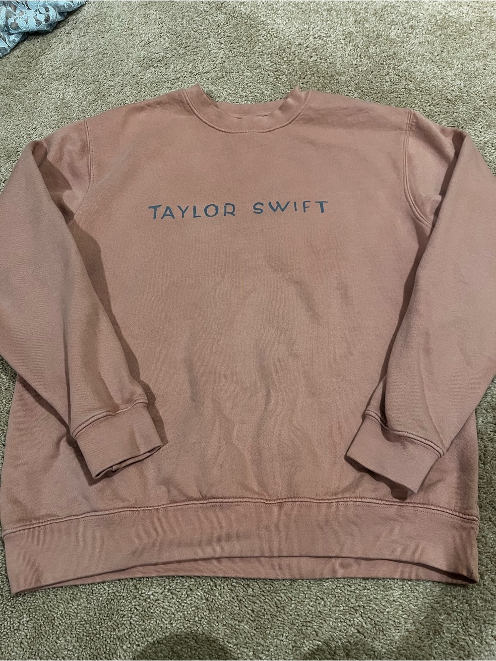 Taylor Swift Crewneck Sweater in Dusty Rose